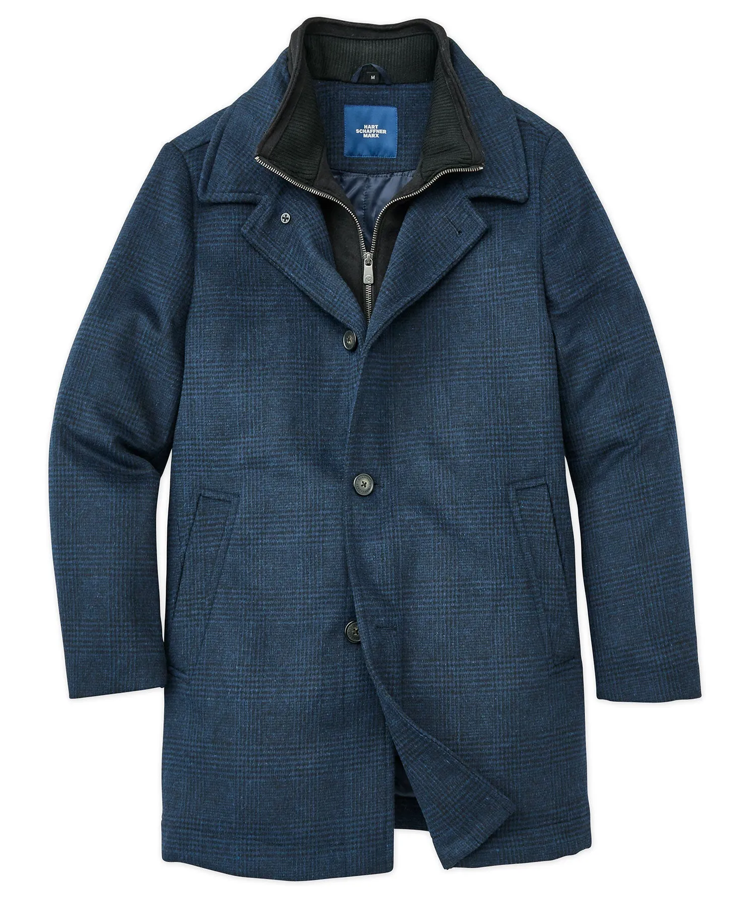 Hart Schaffner Marx Wool Blend Bibbed Coat