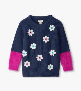 Hatley Fluffy Sleeve Sweater Tunic - Throwback Flowers