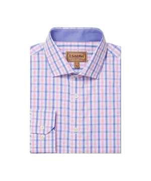 Hebden Tailored Shirt - Blue/Pink Check