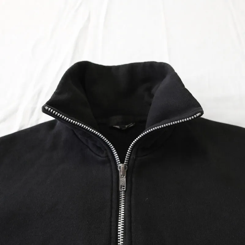 high neck zip sweatshirt