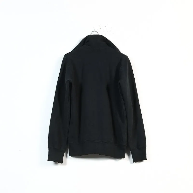 high neck zip sweatshirt