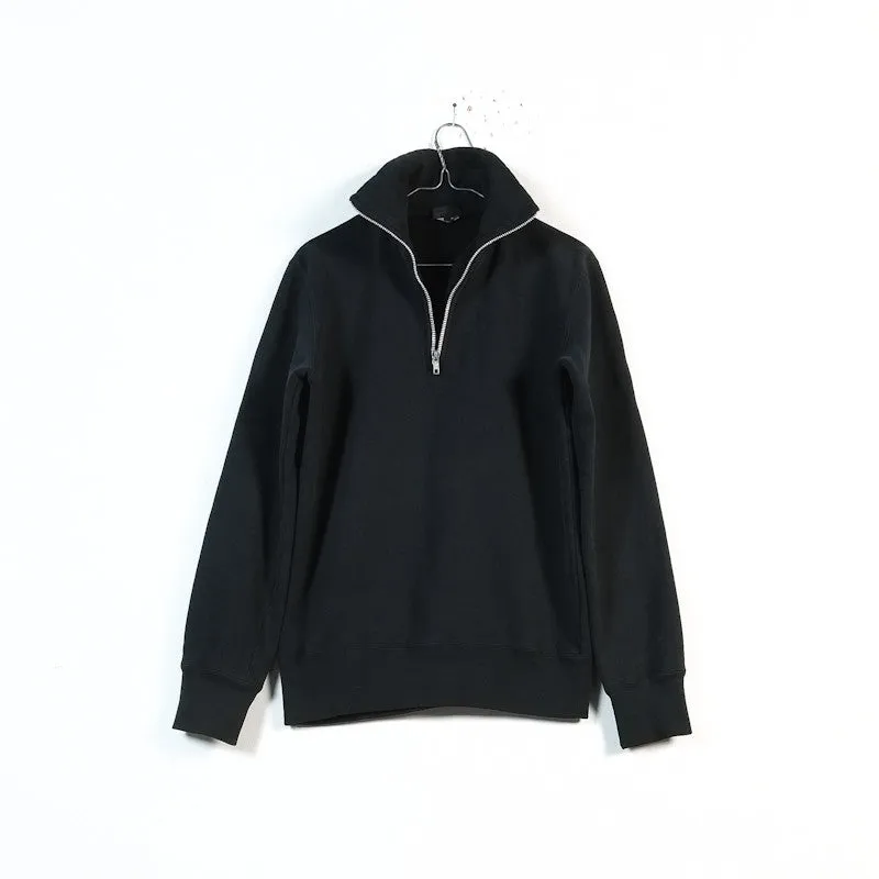 high neck zip sweatshirt