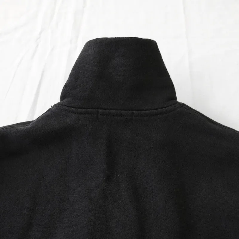 high neck zip sweatshirt