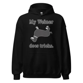 Humor Hoodie My Weiner Does Tricks Midweight Blended Cotton Unisex Pullover