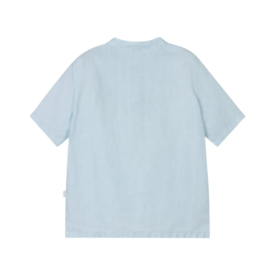 ILG Sky Blue Linen Short Sleeve Shirt