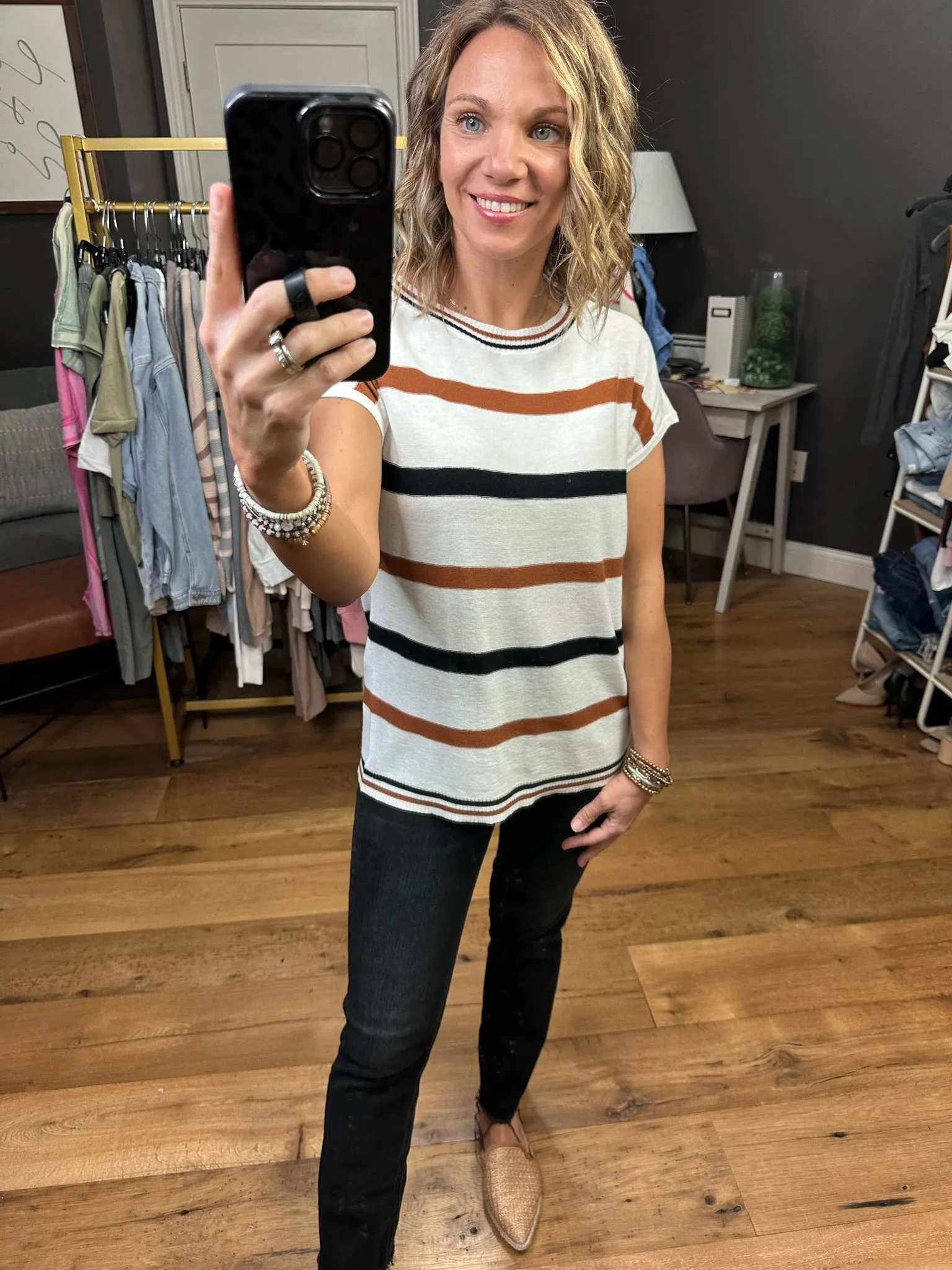 In Rotation Striped Boatneck Top - Multiple Options