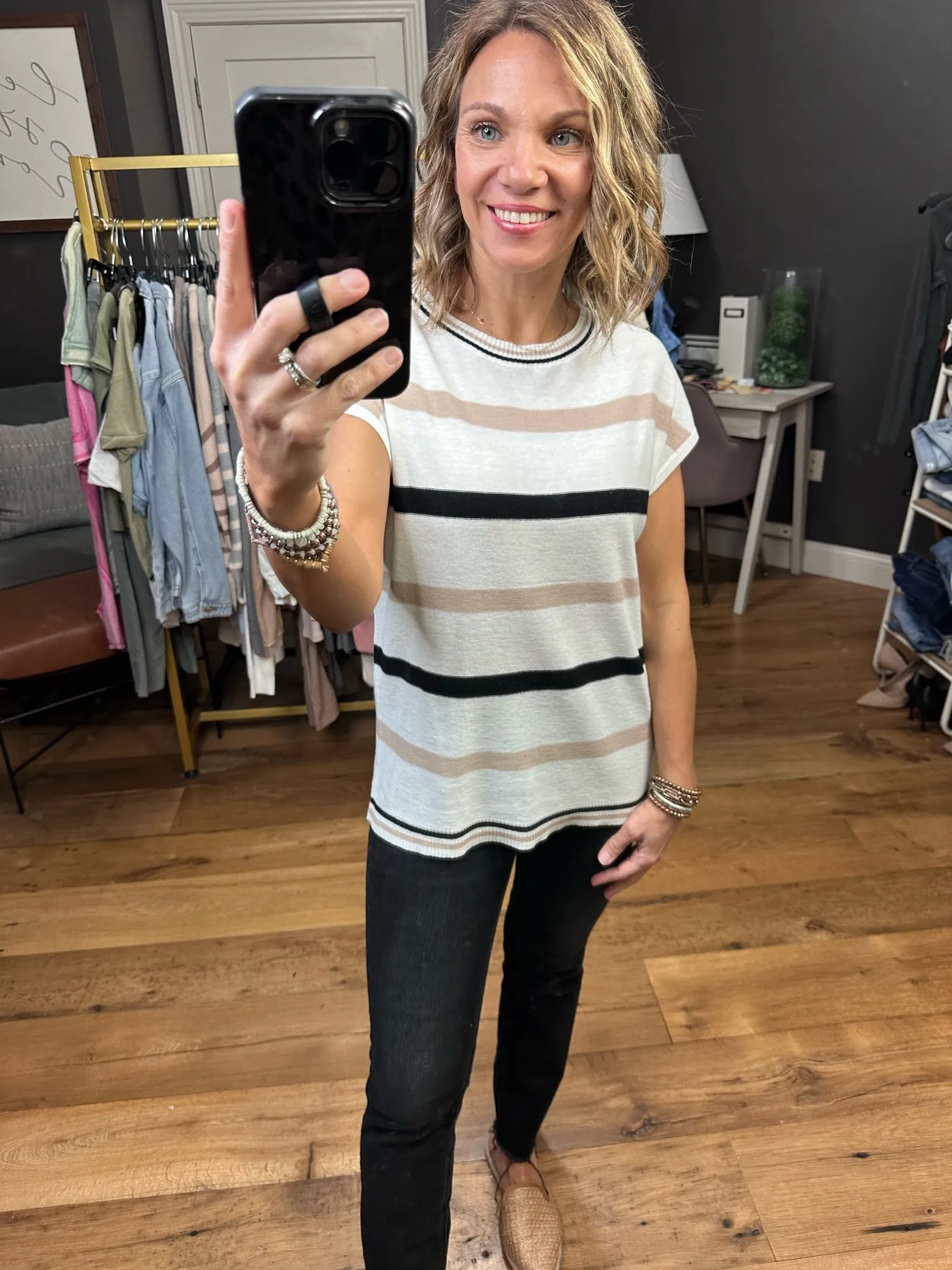 In Rotation Striped Boatneck Top - Multiple Options