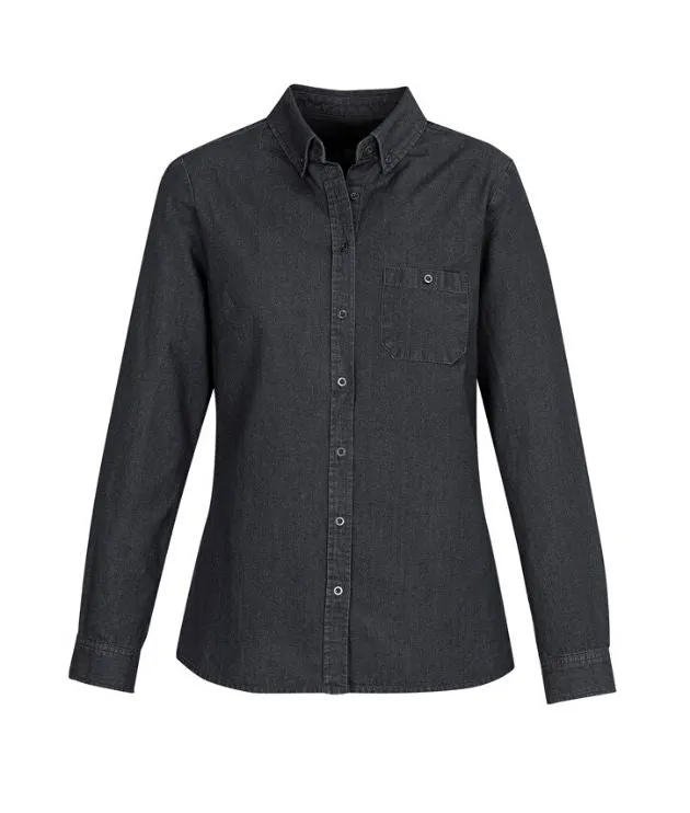 Indie Womens Long Sleeve Denim Shirt