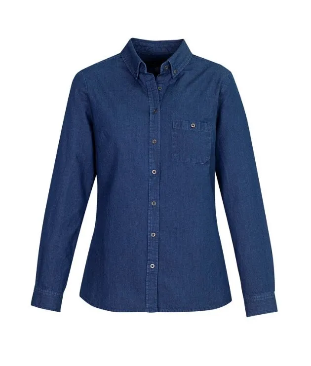 Indie Womens Long Sleeve Denim Shirt