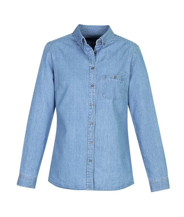 Indie Womens Long Sleeve Denim Shirt