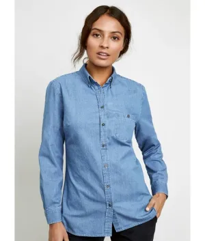 Indie Womens Long Sleeve Denim Shirt