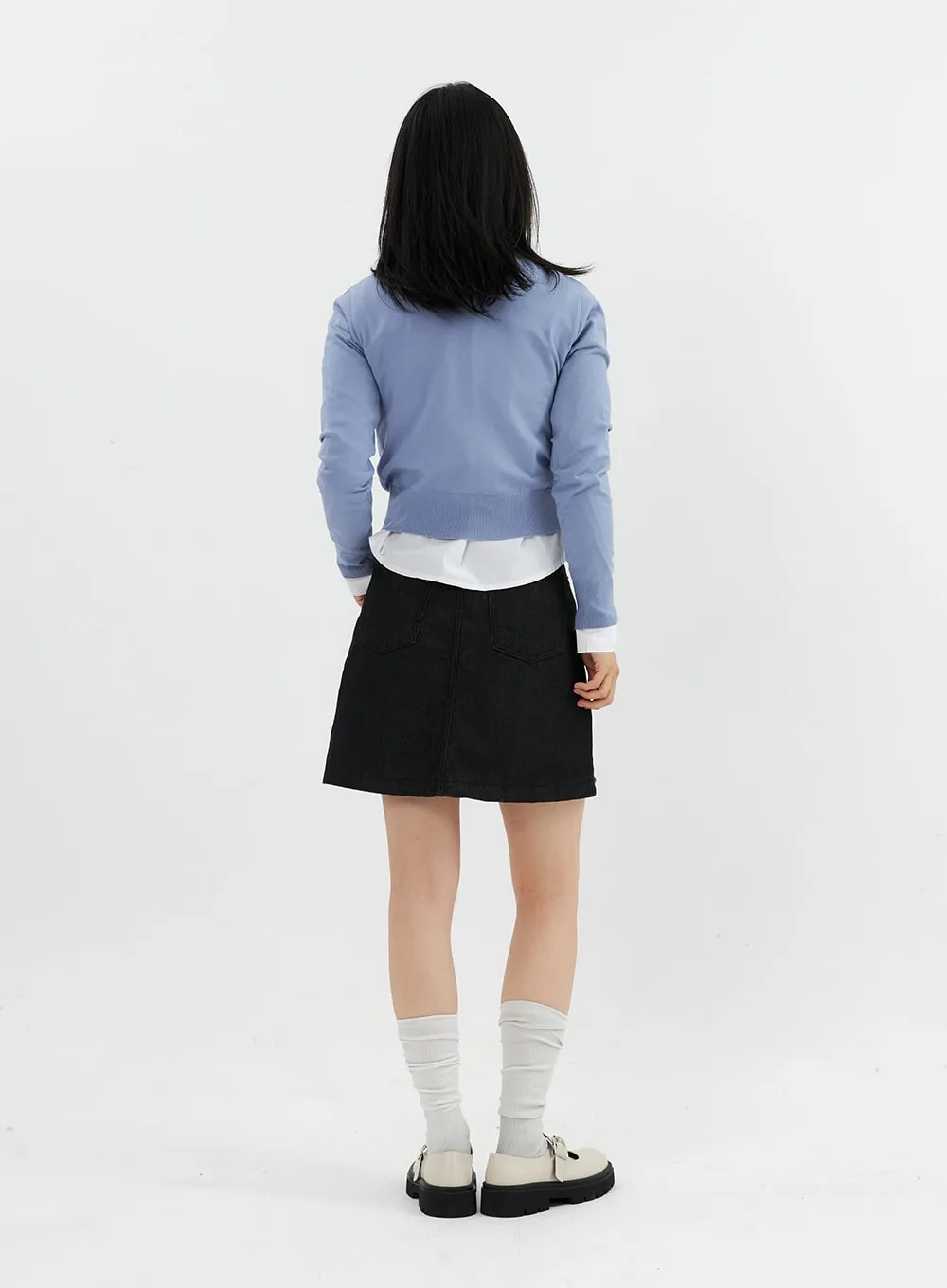 Indigo Denim Mini Skirt OO304