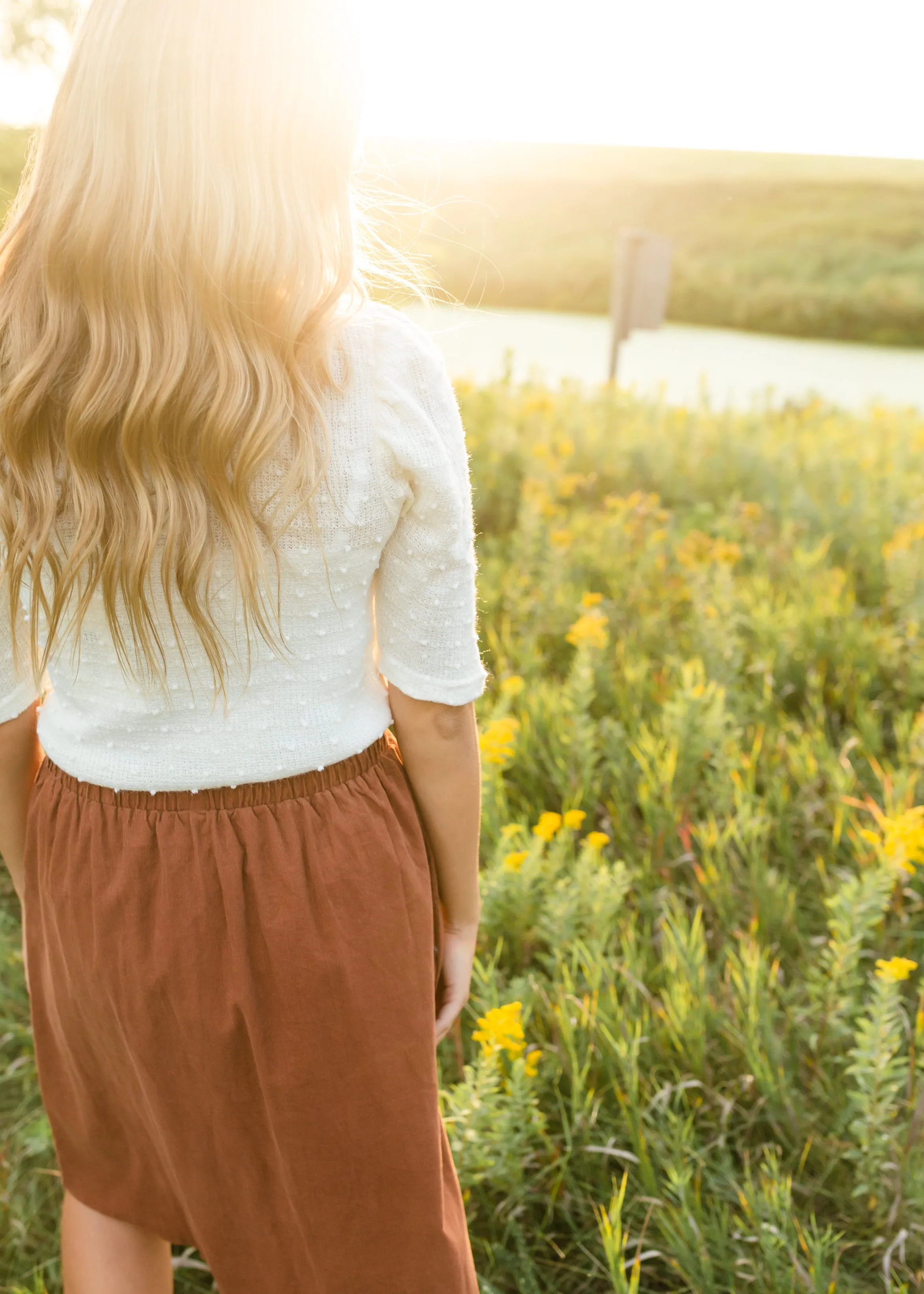 Ivory Puff Sleeve Pom Pom Sweater - FINAL SALE