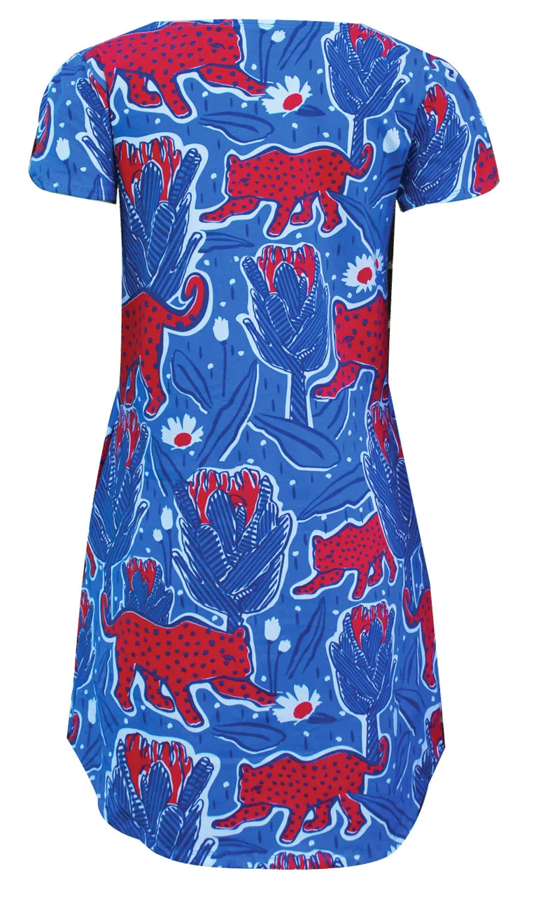 Jaguars in the Jungle Tulip-Sleeved Tunic