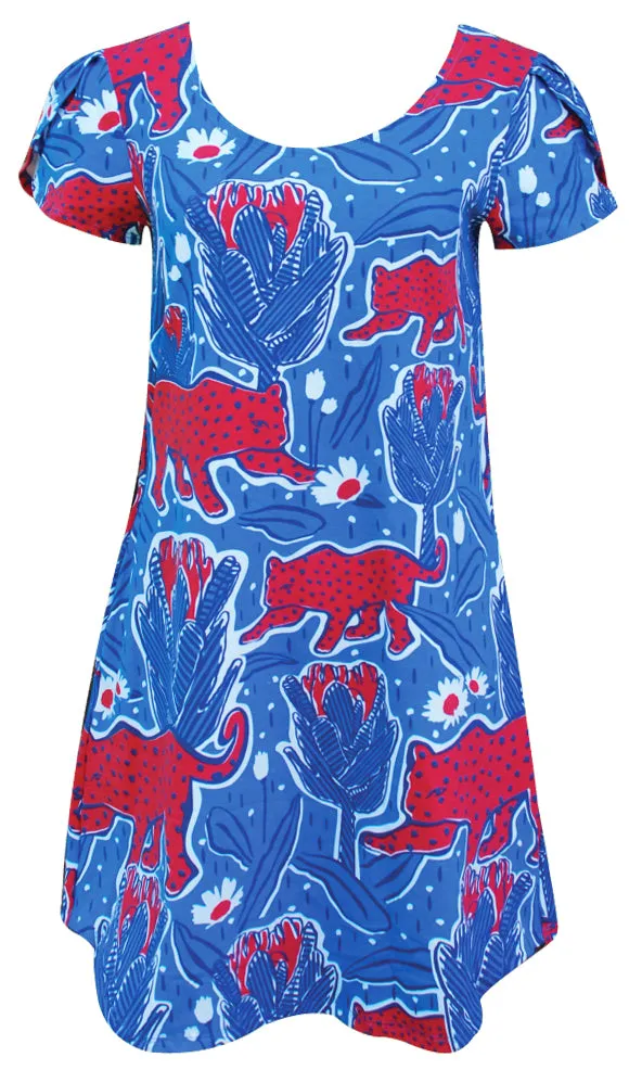 Jaguars in the Jungle Tulip-Sleeved Tunic