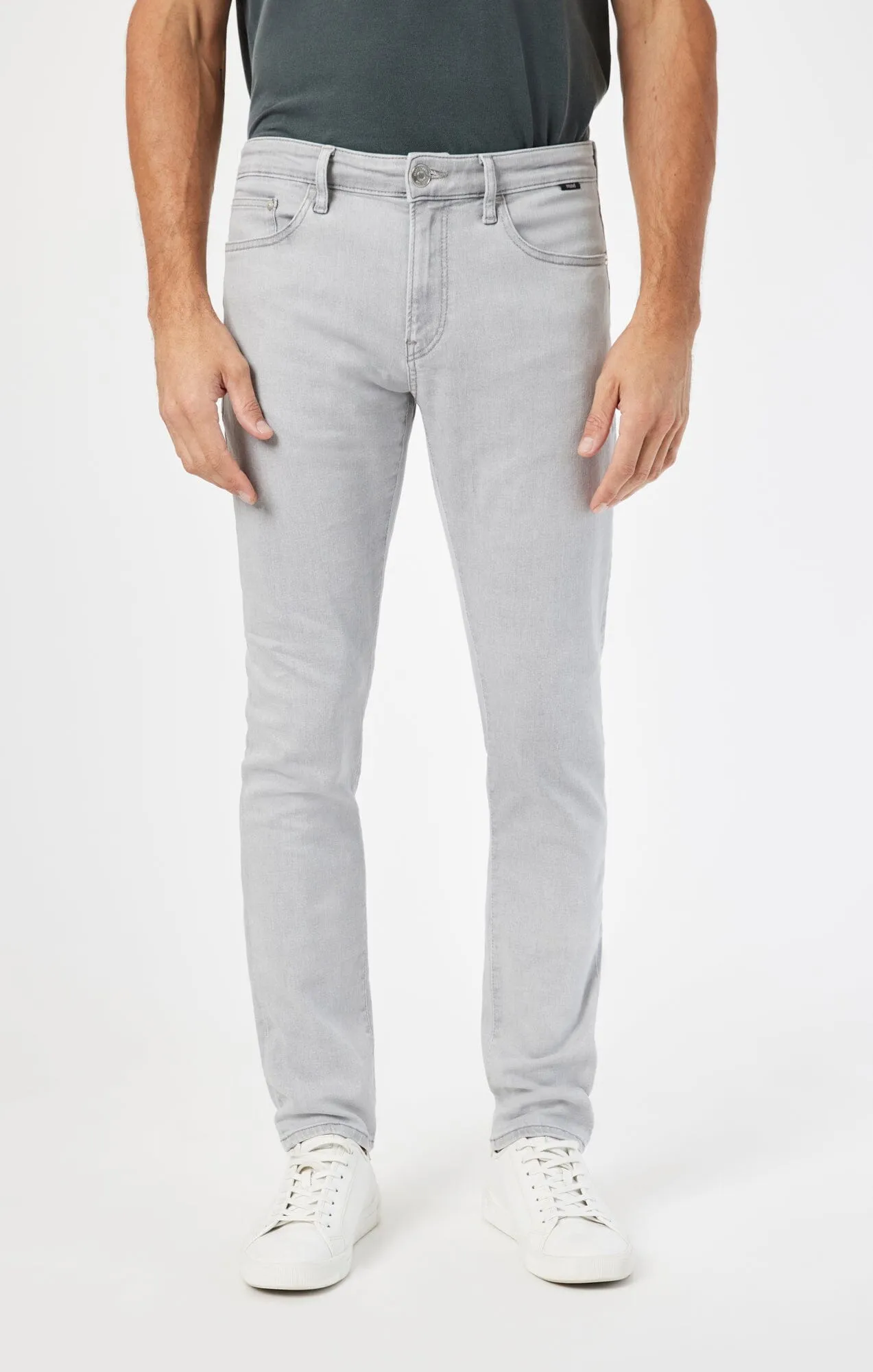 JAKE SLIM LEG IN LIGHT GREY FEATHER BLUE