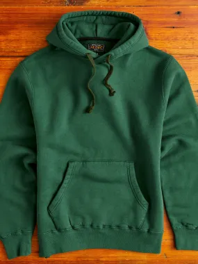 Japan-Made Fleece Hoodie in Green