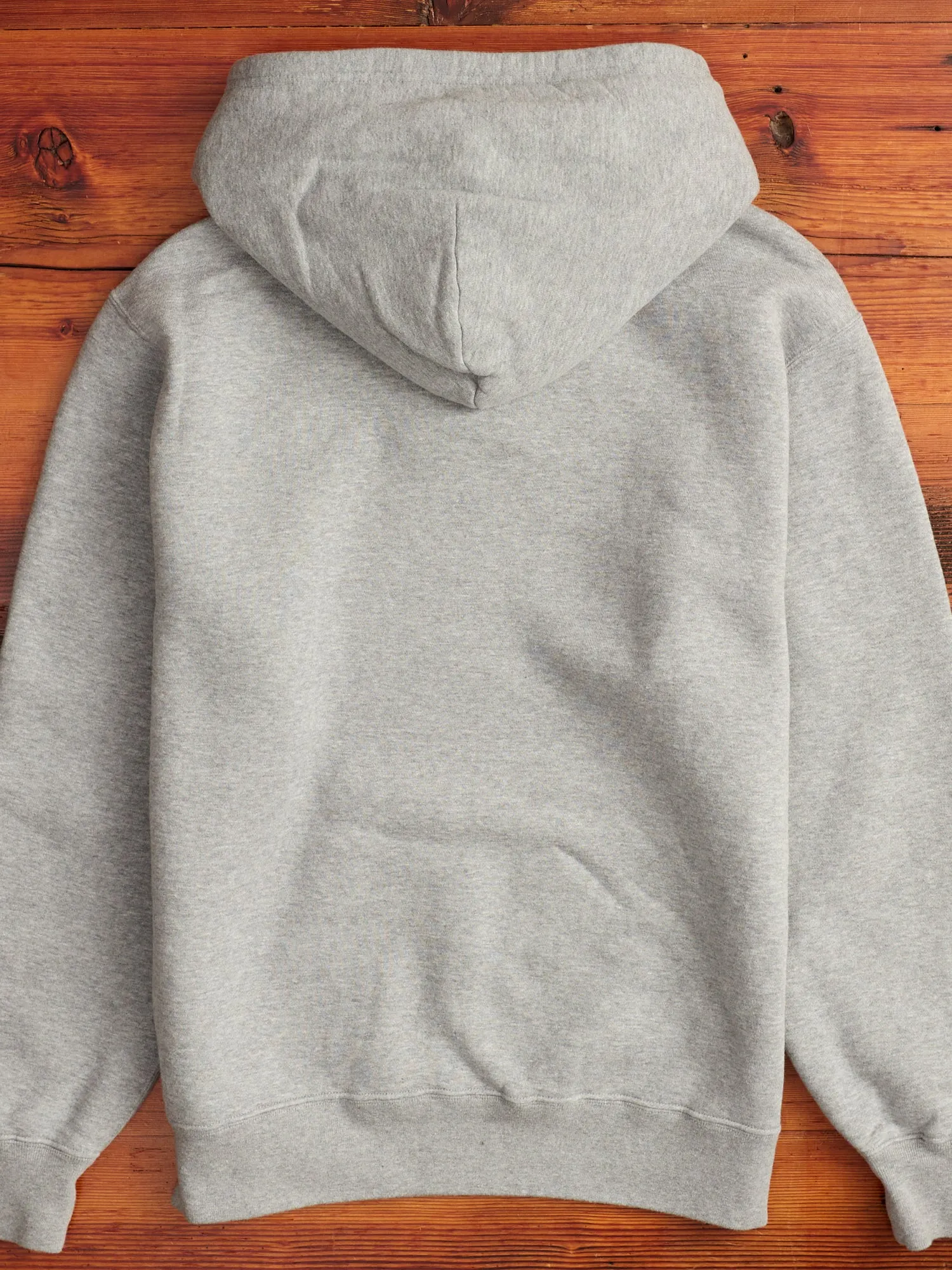 Japan-Made Fleece Hoodie in Heather Grey