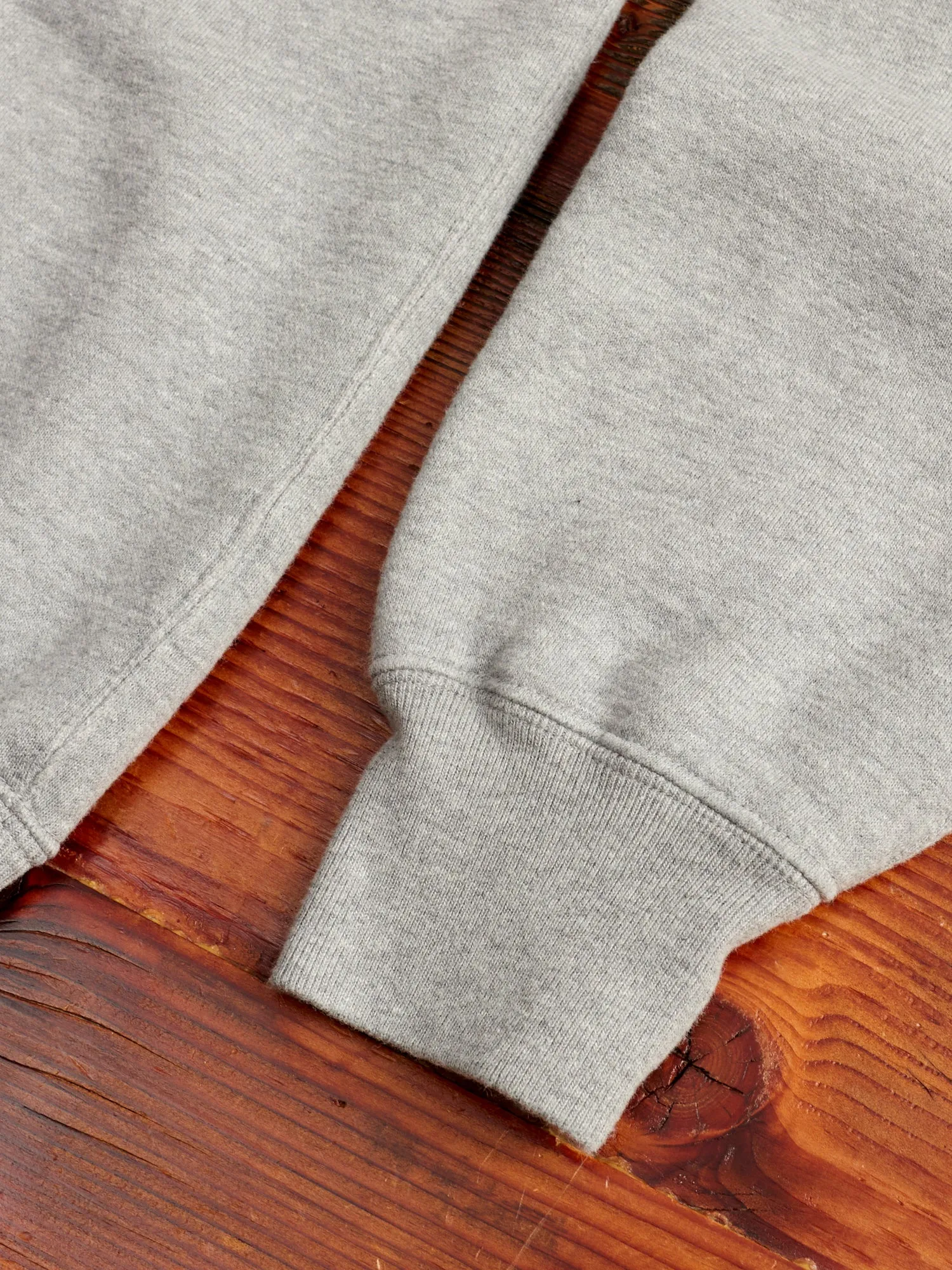 Japan-Made Fleece Hoodie in Heather Grey