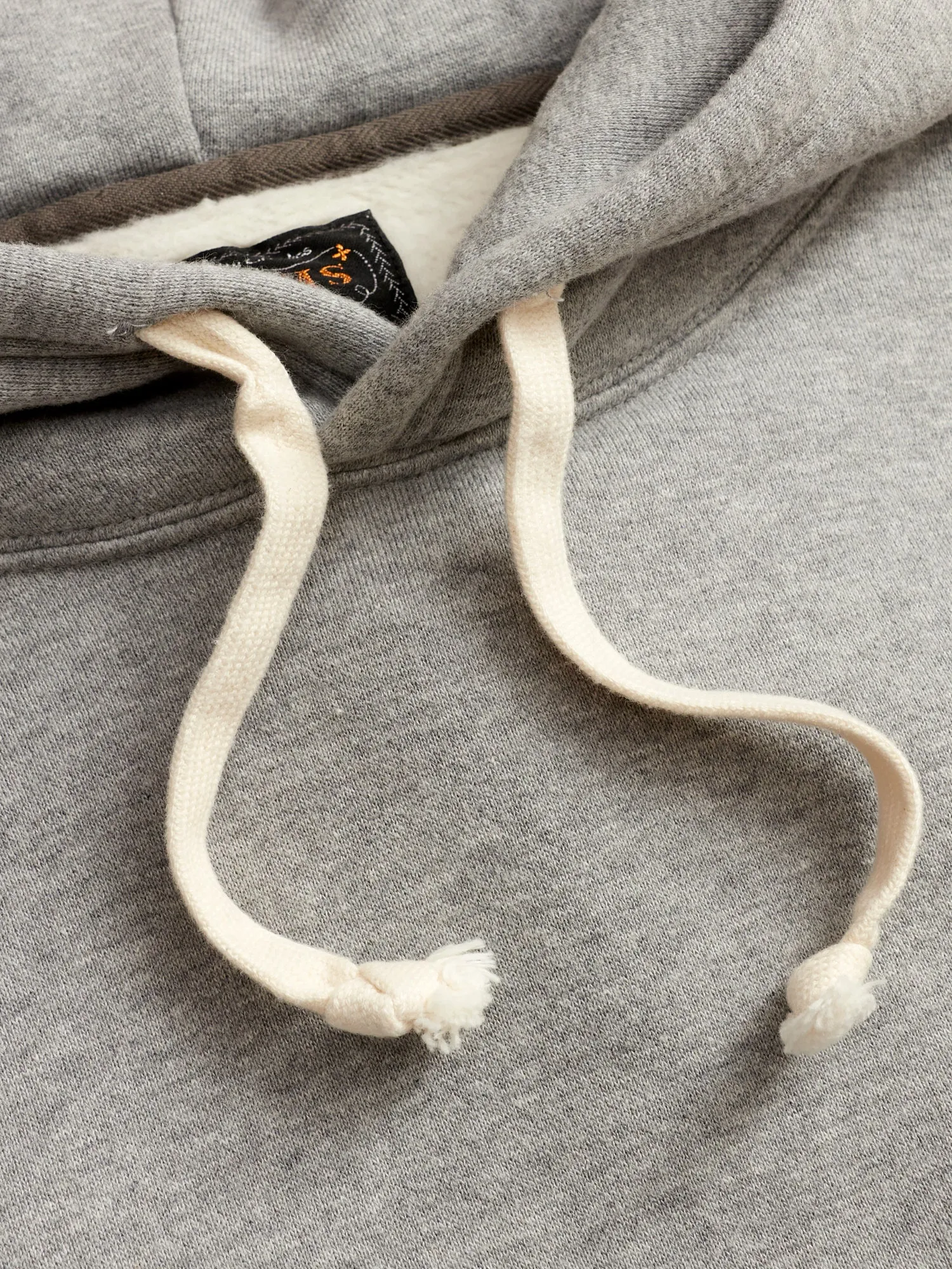 Japan-Made Fleece Hoodie in Heather Grey