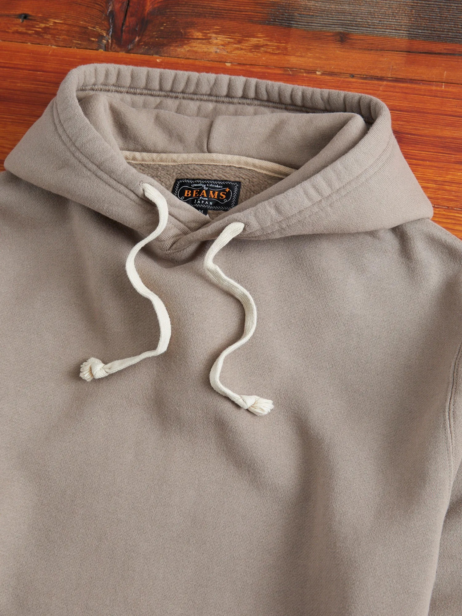 Japan-Made Fleece Hoodie in Khaki