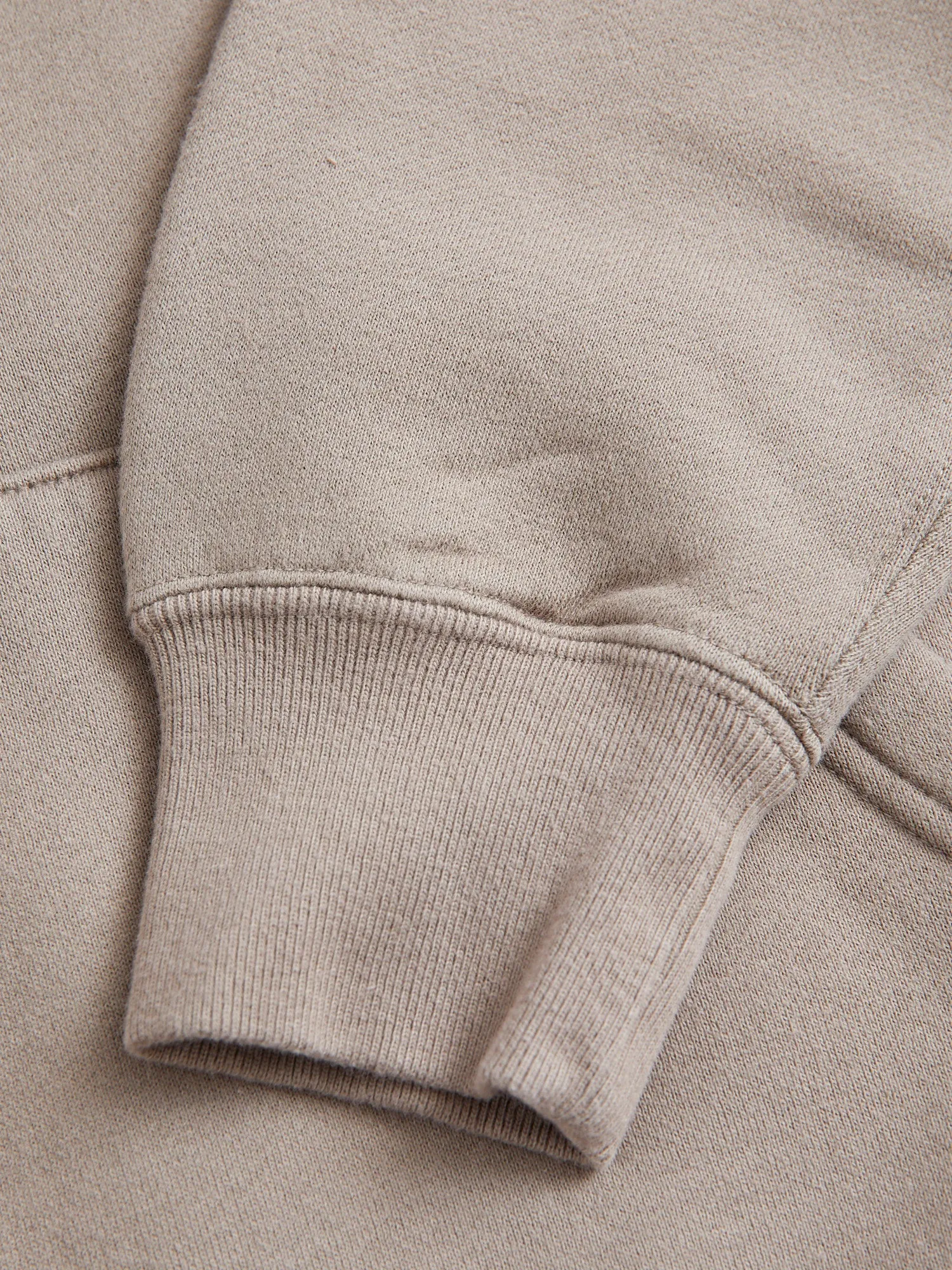 Japan-Made Fleece Hoodie in Khaki