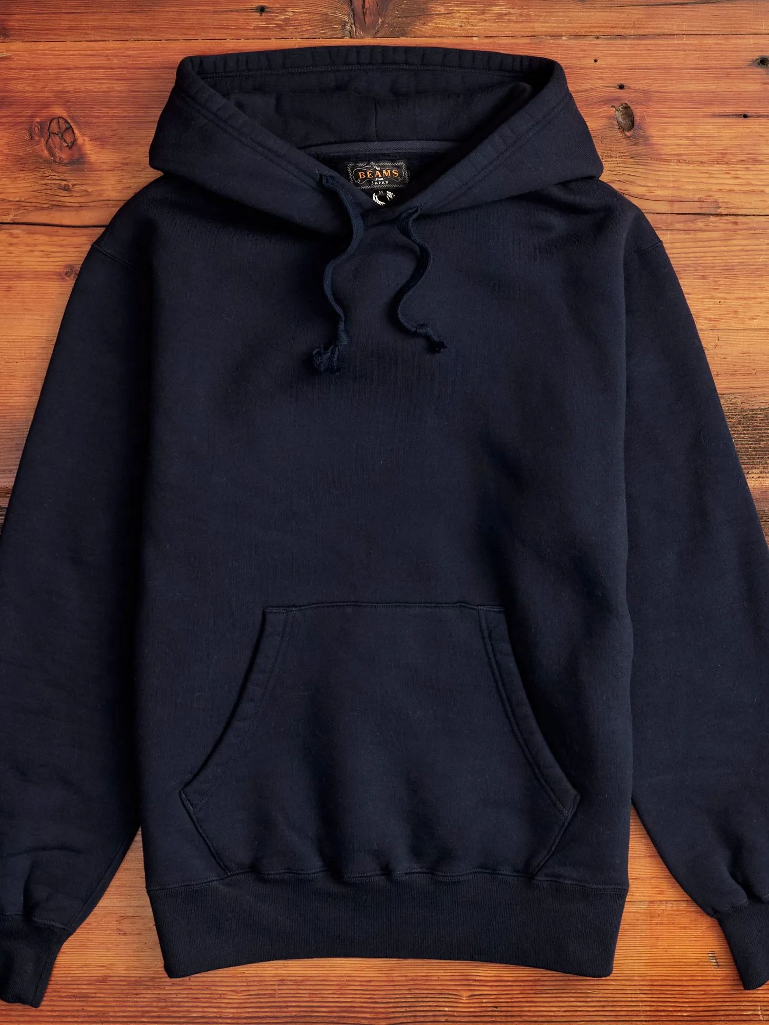 Japan-Made Fleece Hoodie in Navy