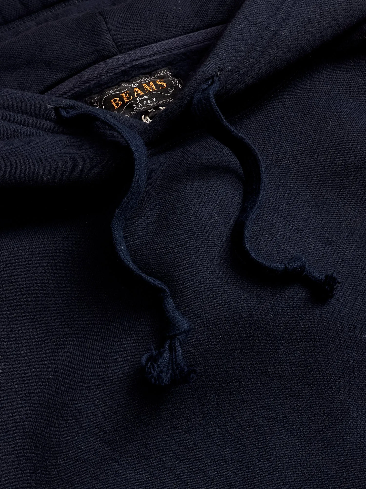 Japan-Made Fleece Hoodie in Navy