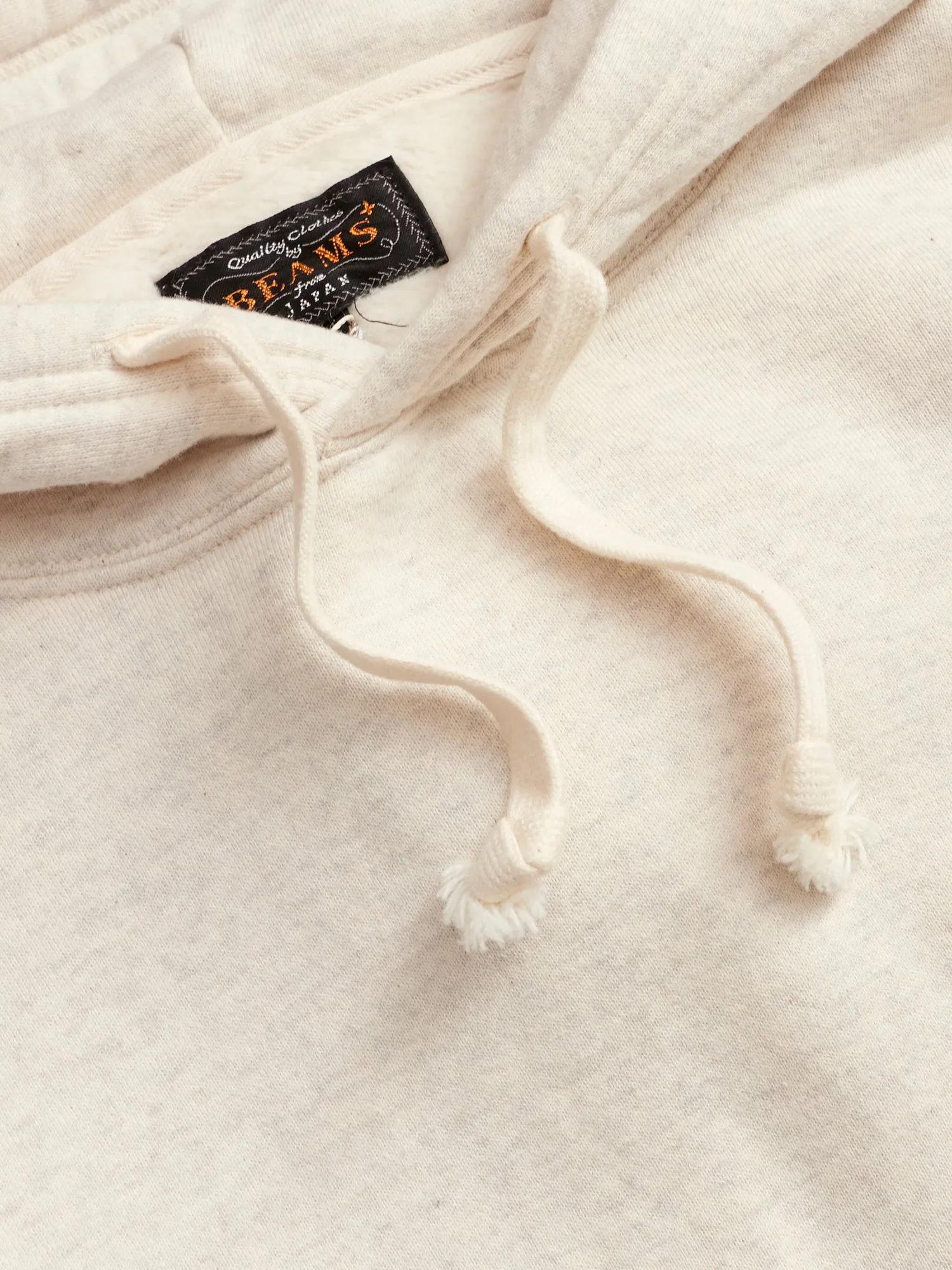 Japan-Made Fleece Hoodie in Oatmeal