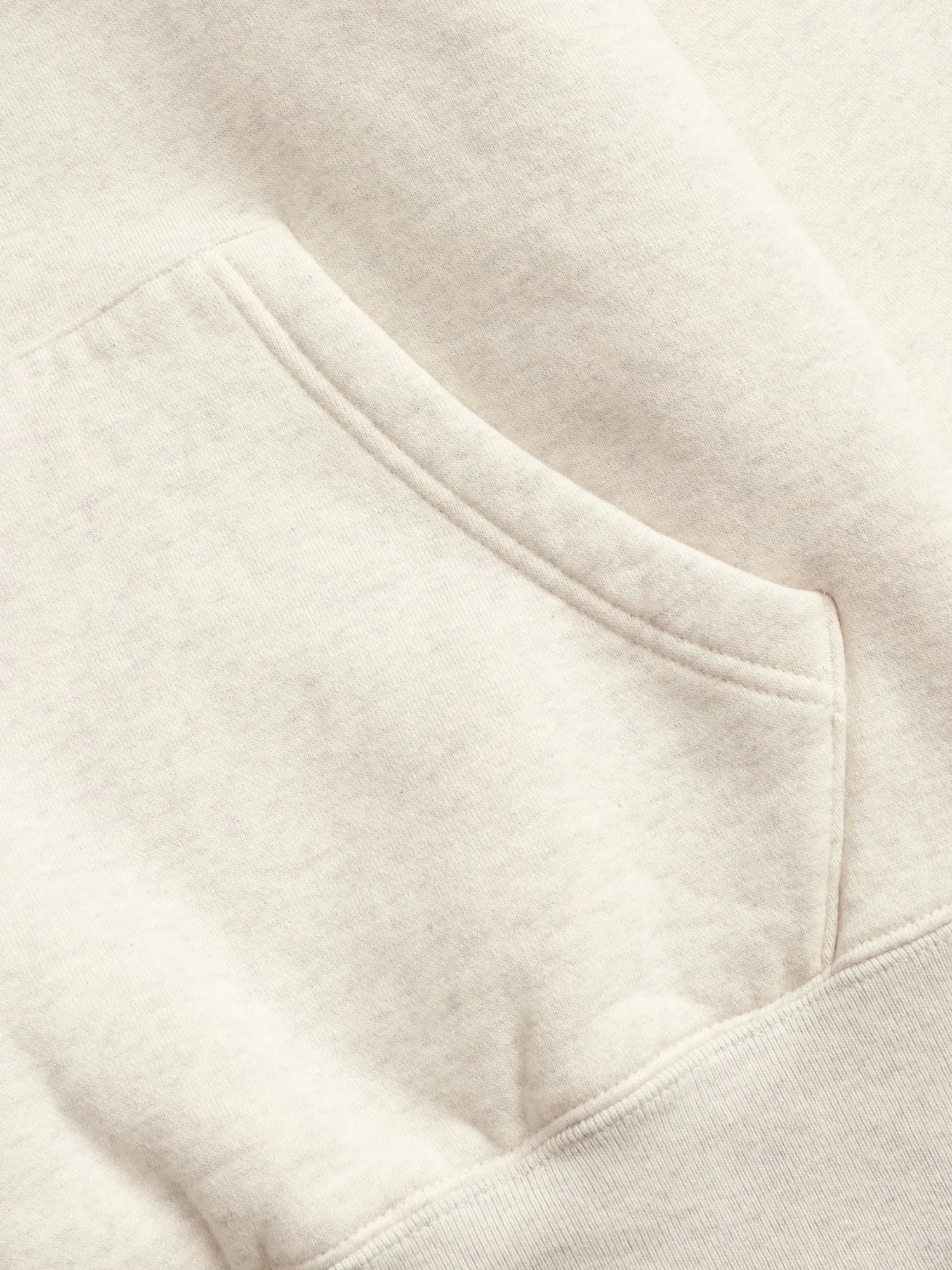 Japan-Made Fleece Hoodie in Oatmeal