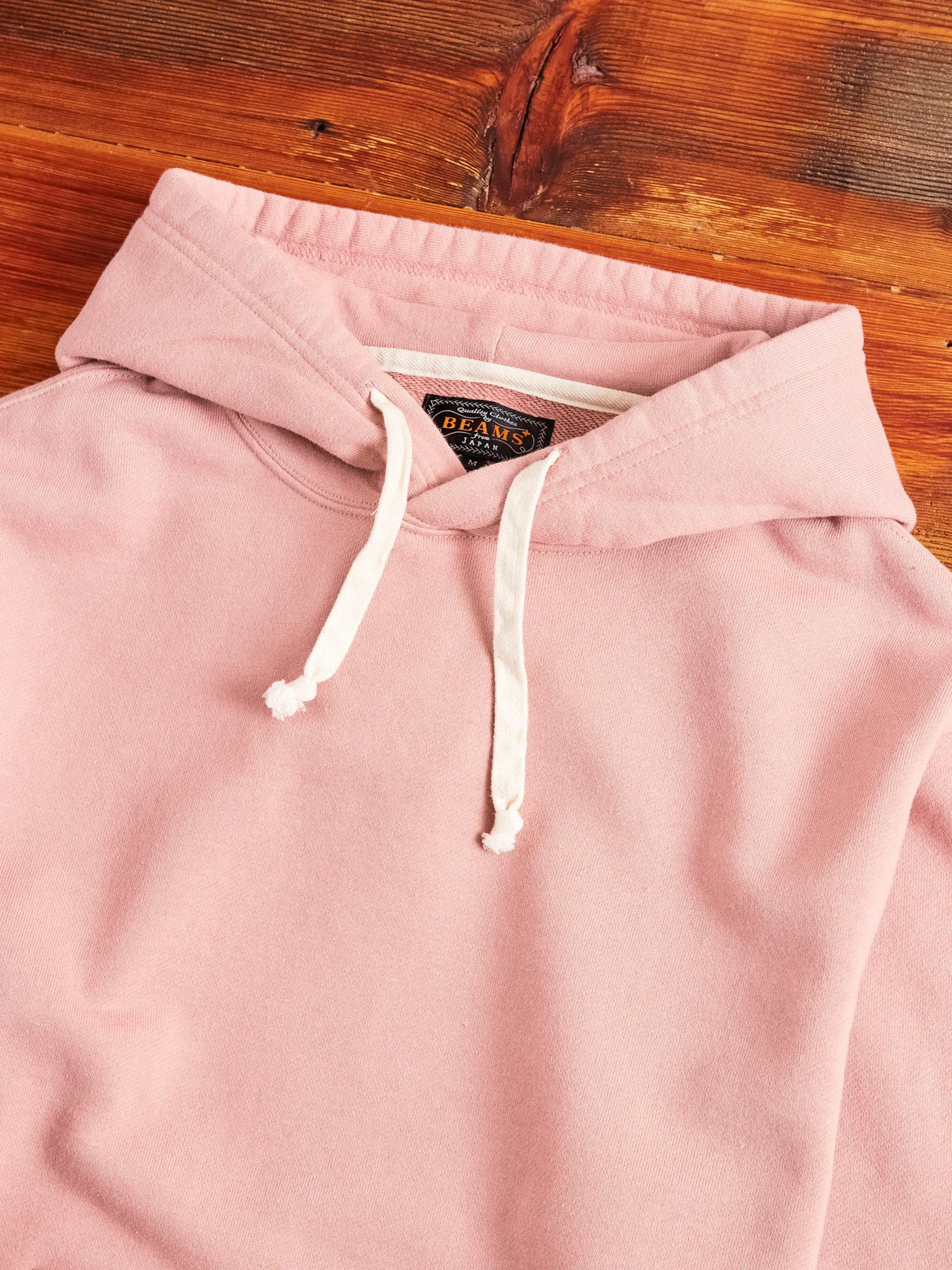 Japan-Made Fleece Hoodie in Pink