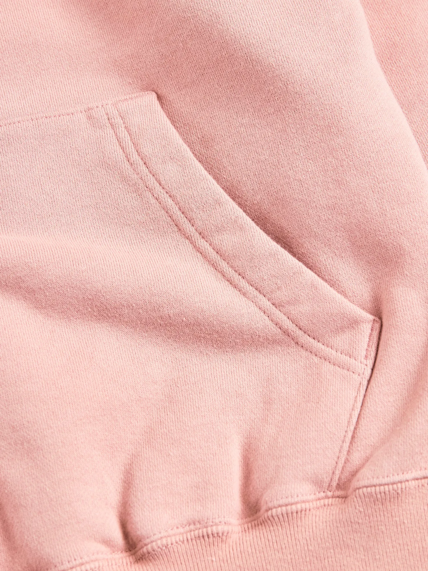 Japan-Made Fleece Hoodie in Pink