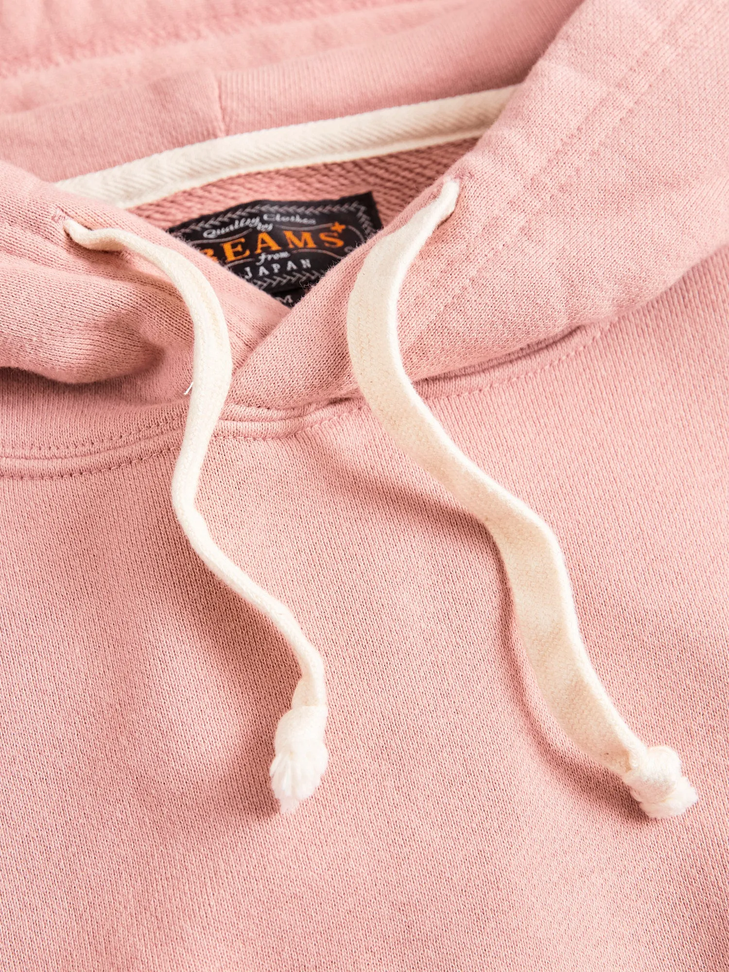 Japan-Made Fleece Hoodie in Pink