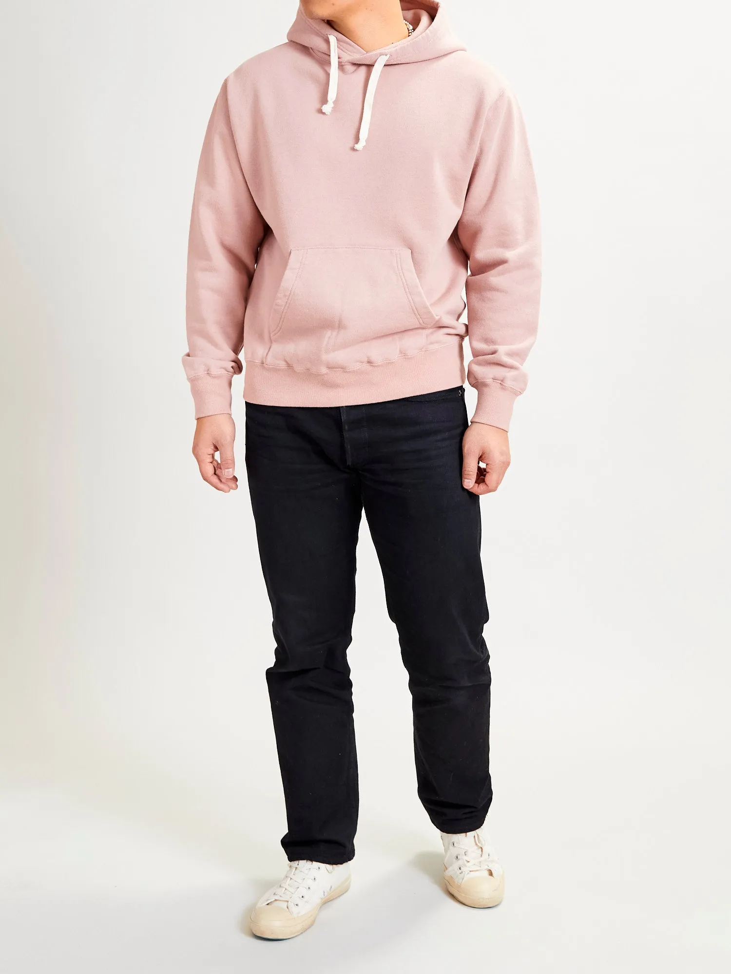 Japan-Made Fleece Hoodie in Pink