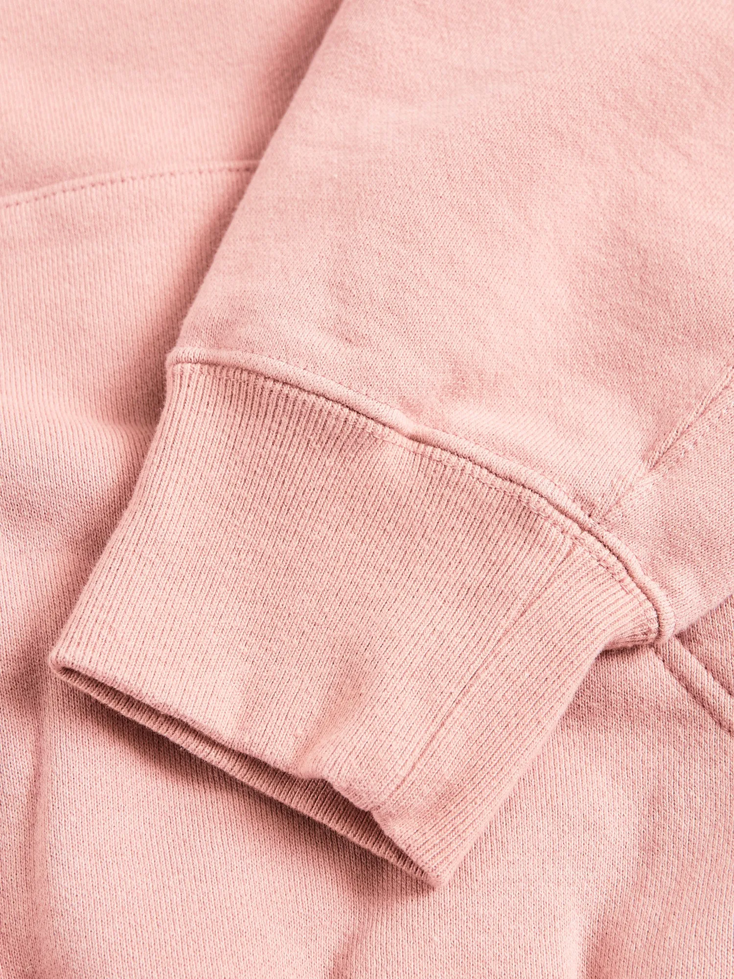 Japan-Made Fleece Hoodie in Pink