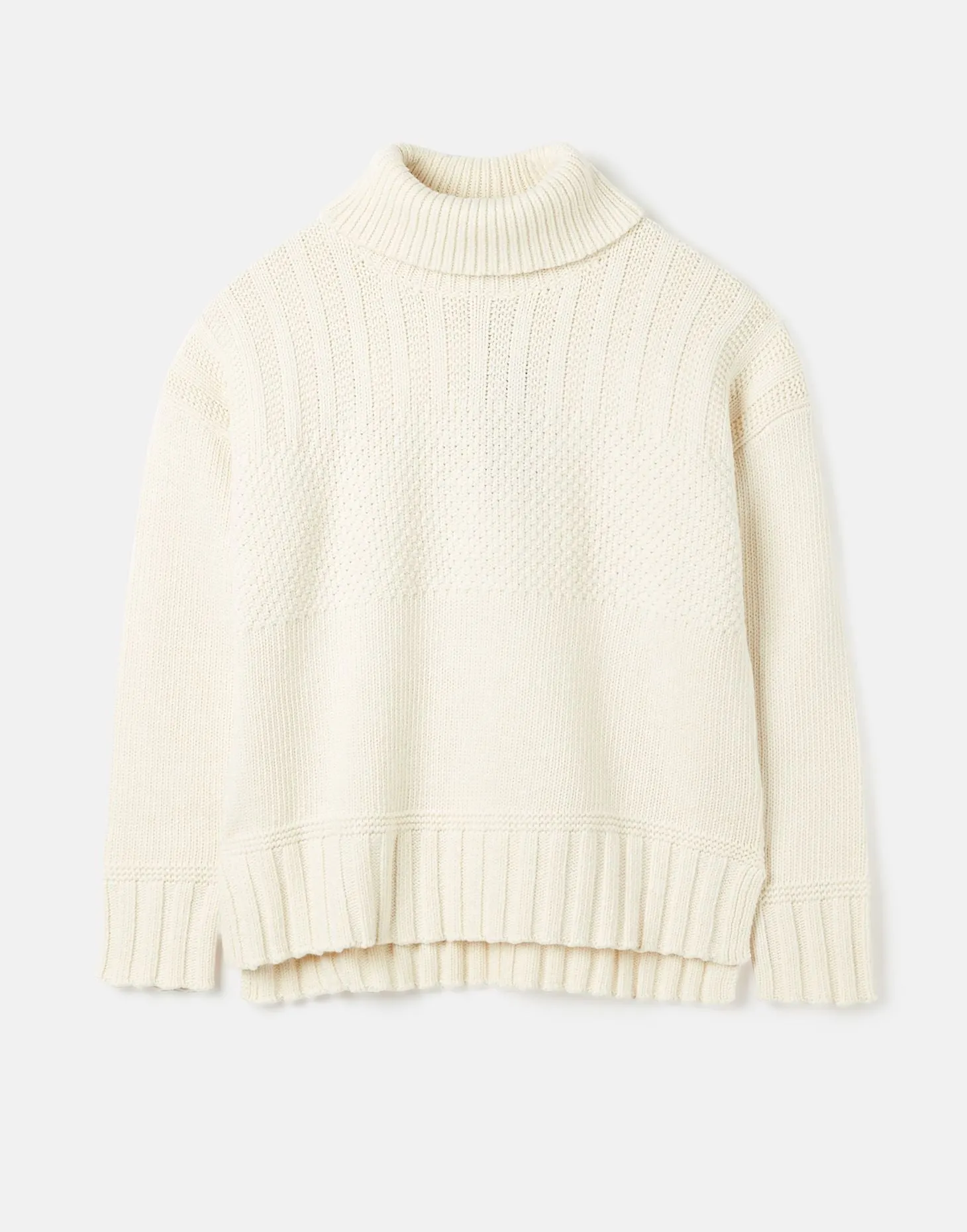 Joyce Roll Neck Jumper - Buttermilk