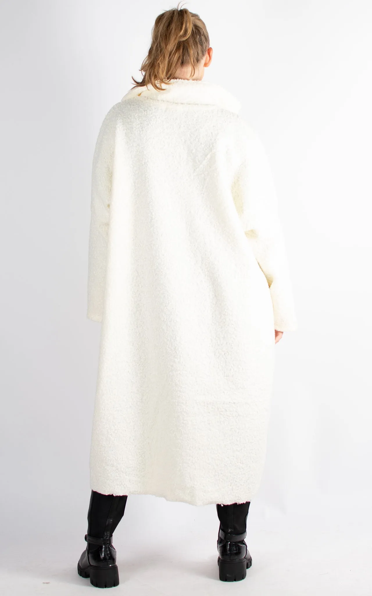 Kerry Boucle Coat | Winter White