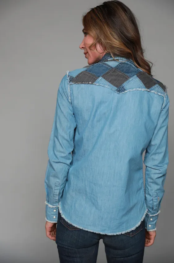 Kimes Ranch Women's KC Patched Denim Shirt