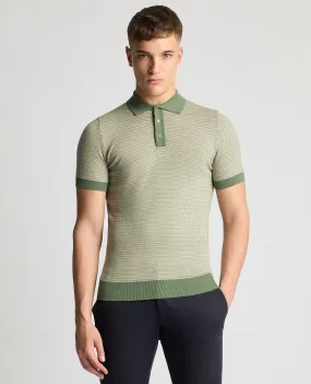 Knitted Cotton Short-Sleeve Polo