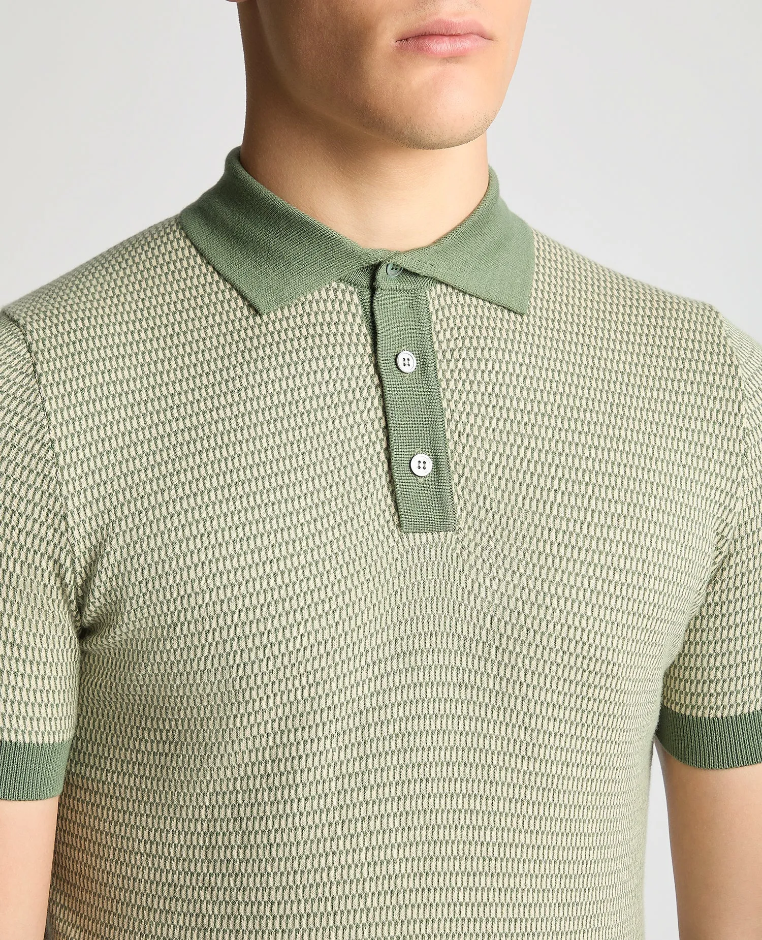 Knitted Cotton Short-Sleeve Polo