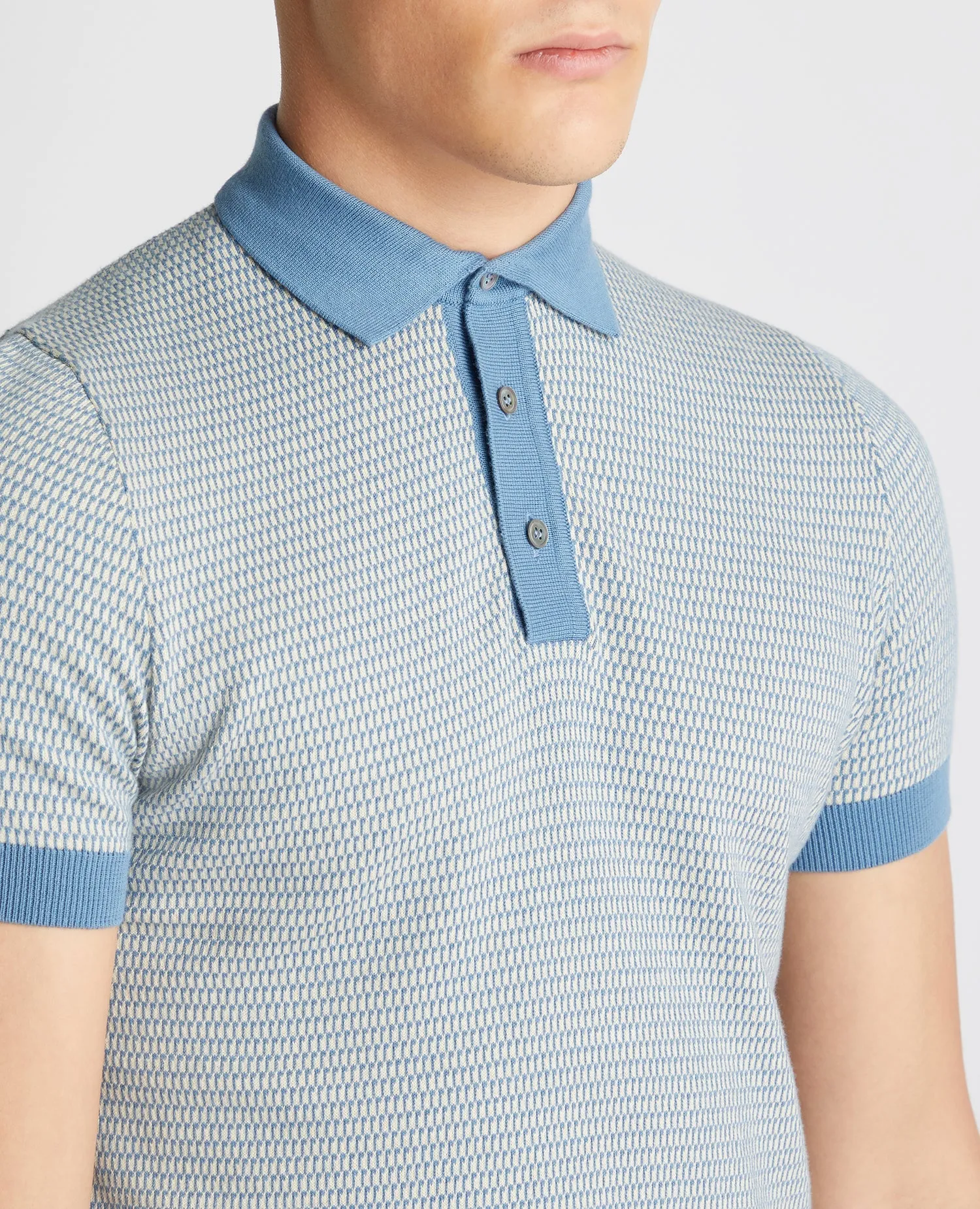 Knitted Cotton Short-Sleeve Polo