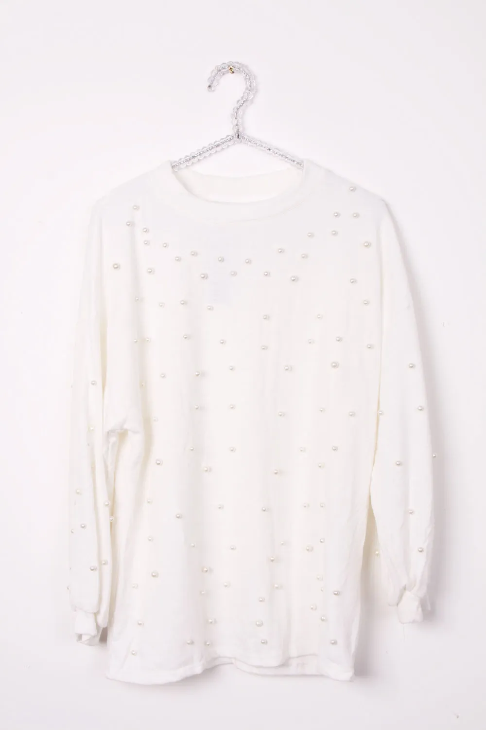 Knitted Jumper Top with Pearl