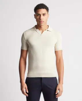 Knitted Short-Sleeve Polo