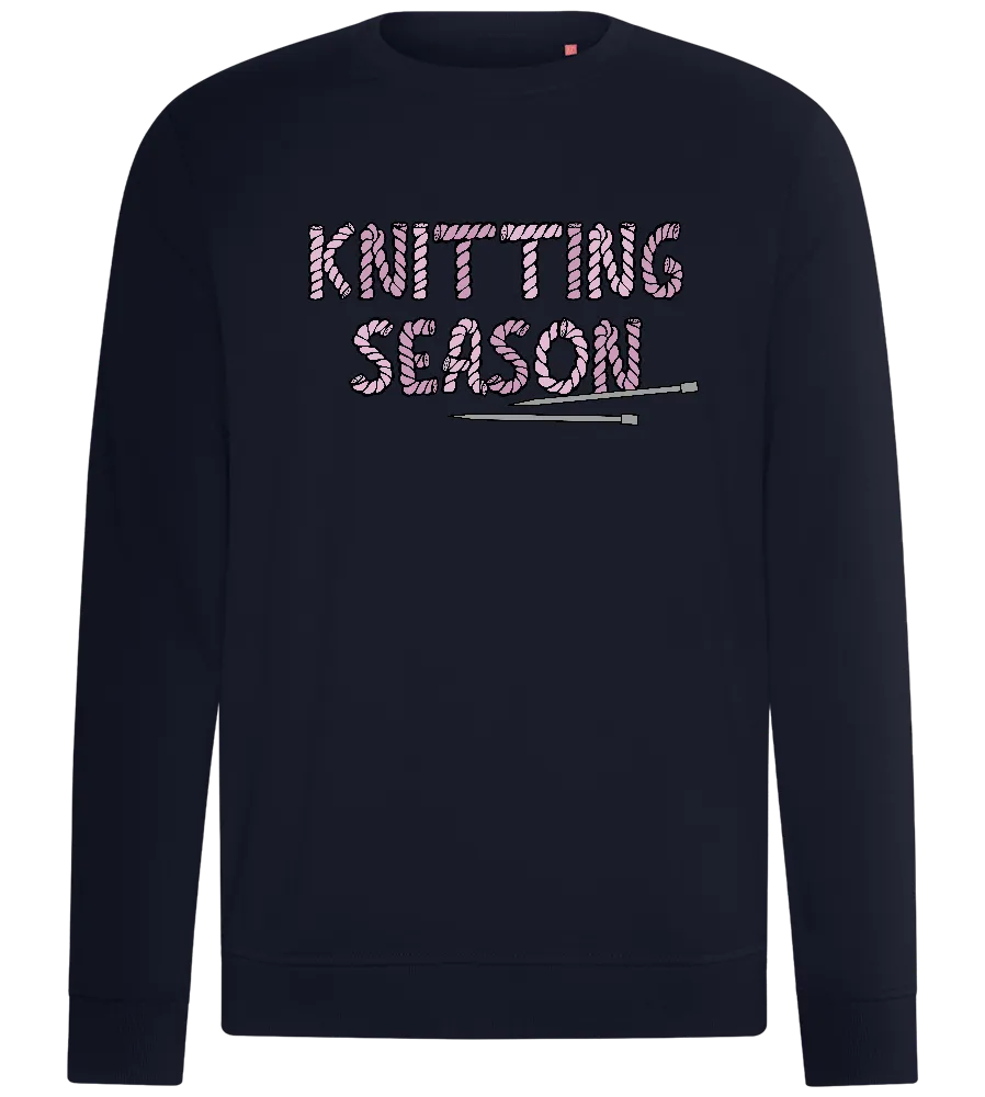 Knitting Season Text Design - Comfort unisex sweater