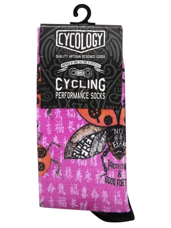 Ladybug Cycling Socks