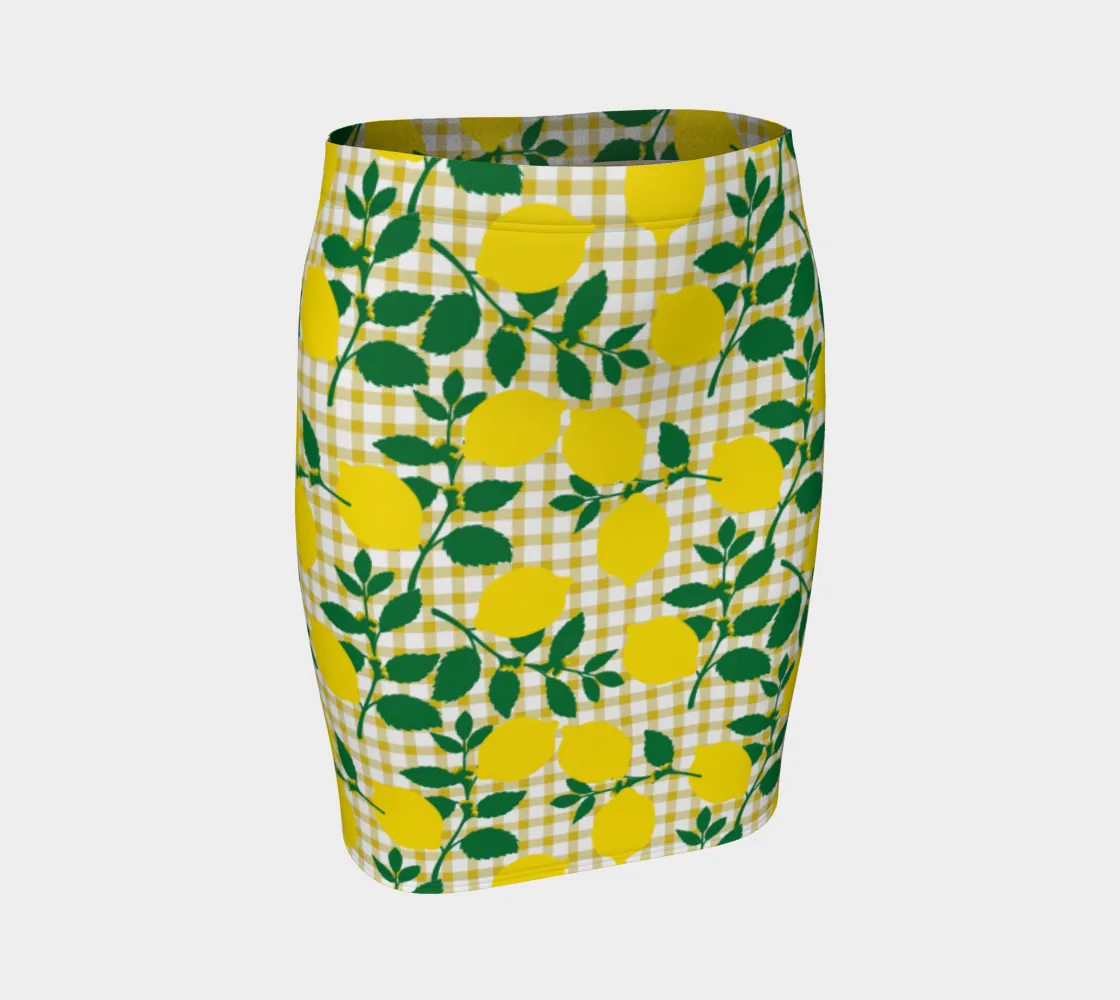 Lemon and Gingham Fitted Skirts