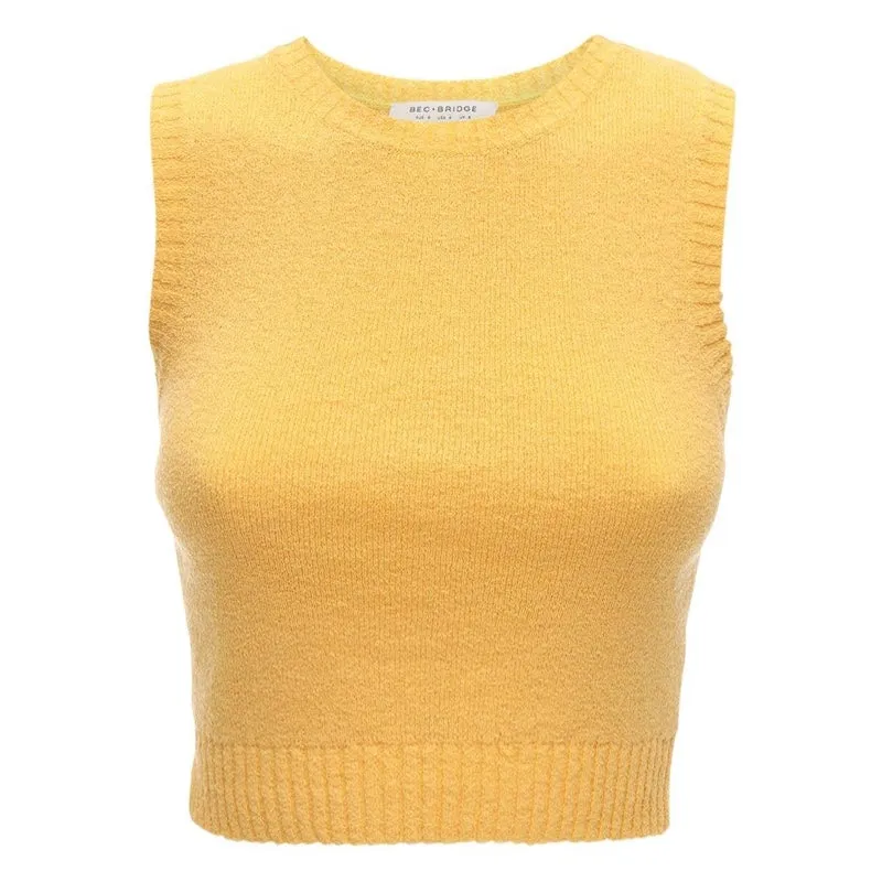 Lemon Squeezy Knit Crop Top