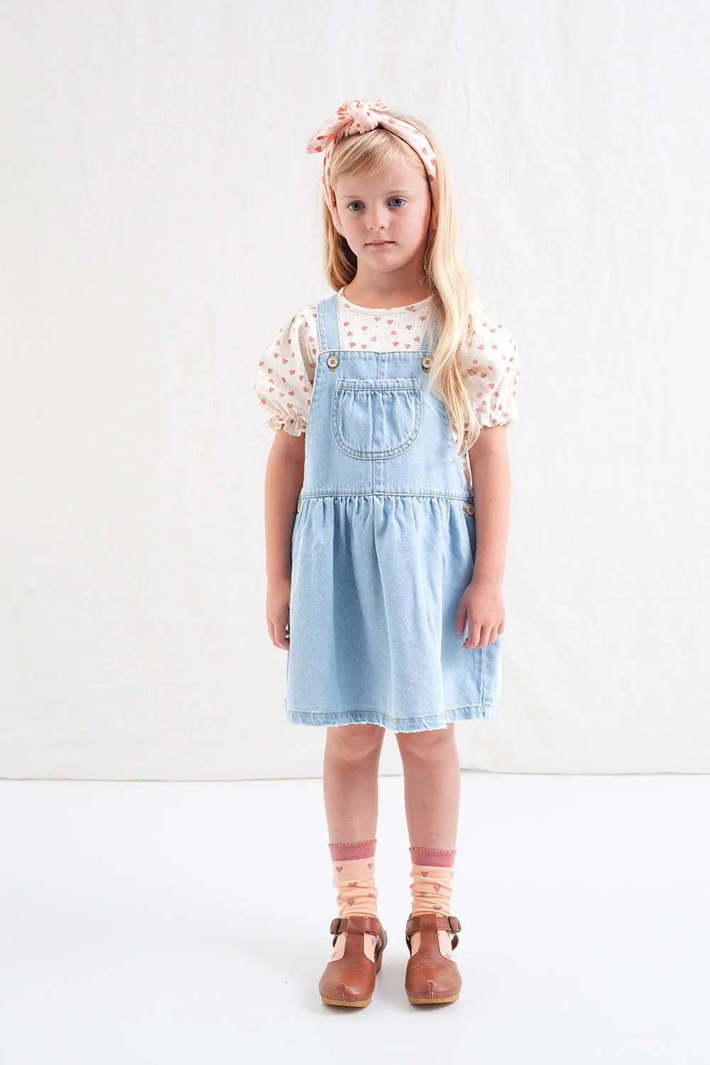 Light Wash Denim Dress with Straps