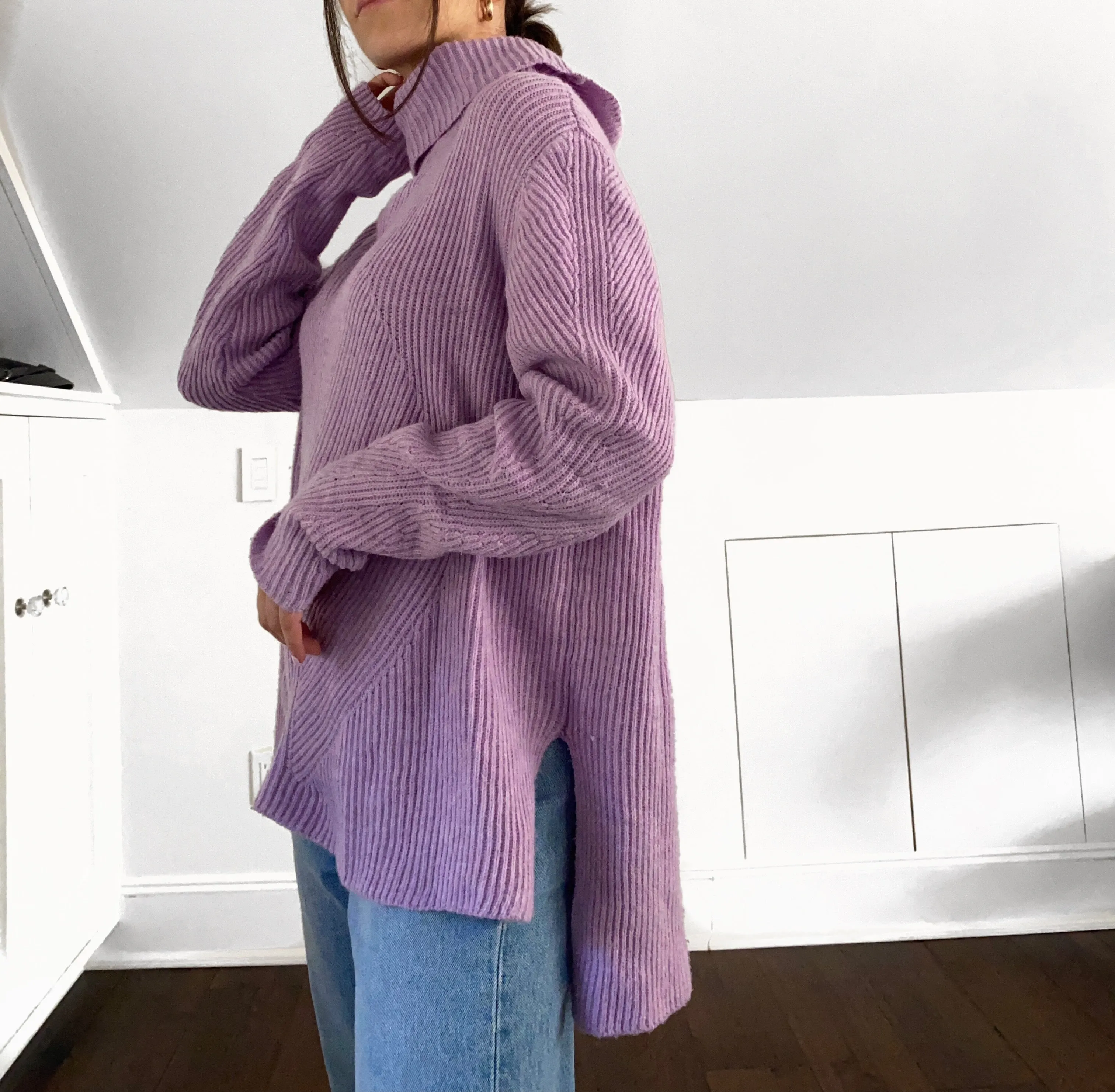 Lilac Turtleneck Sweater