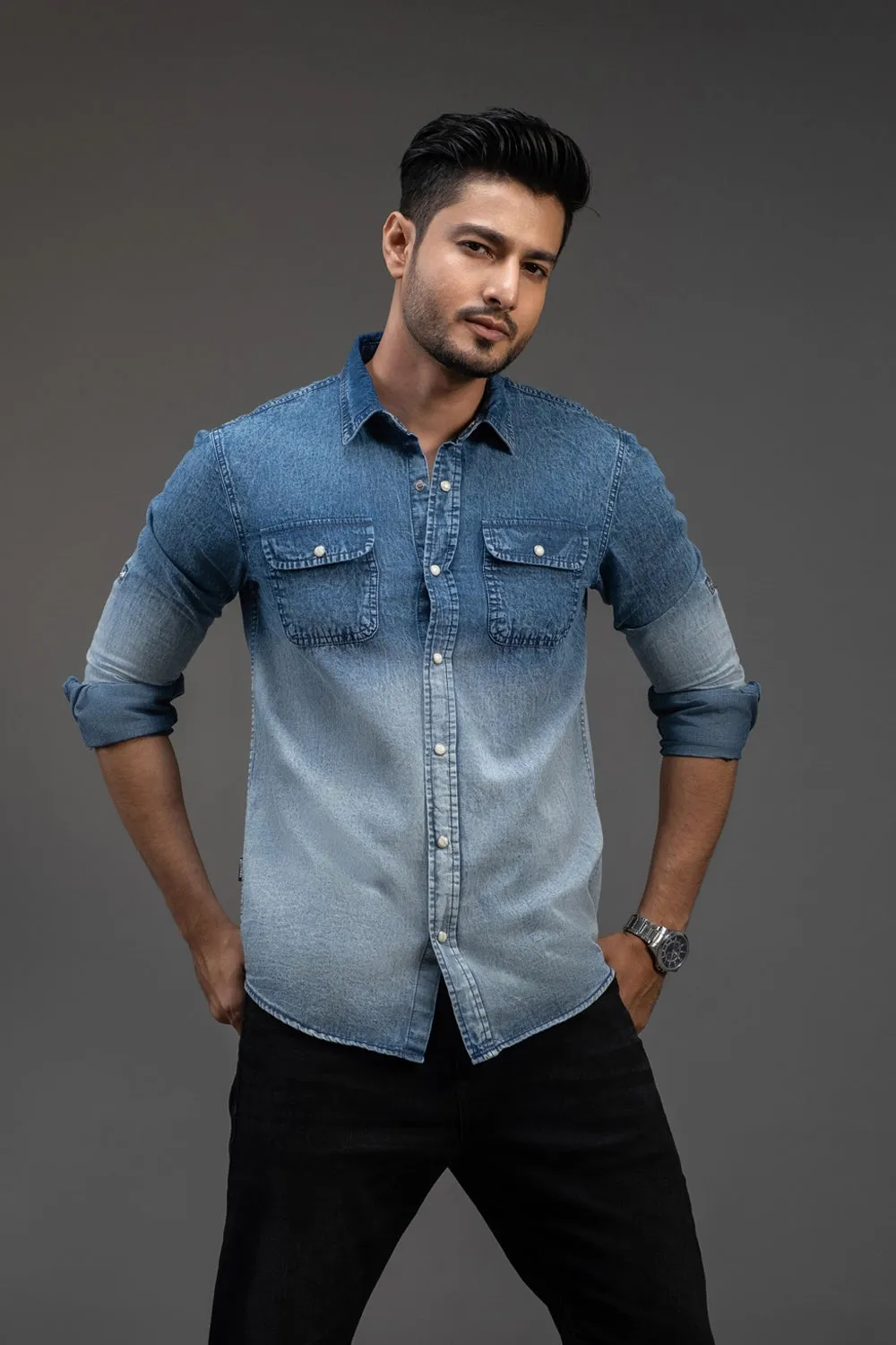 Long Sleeve Denim Shirt